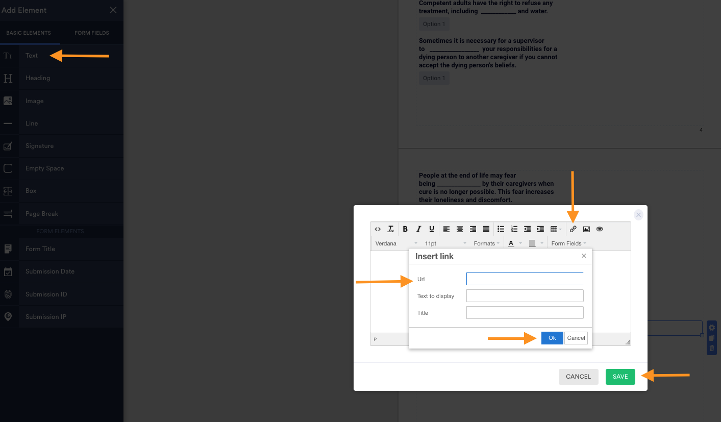 I have linked this form to a quiz. Is there a way to link the results